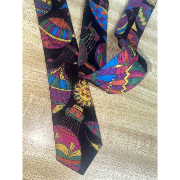 Vintage Hot Air Balloon Cotton Tie, Tie One On New Mexico Balloon Fiesta - Picture 6 of 7